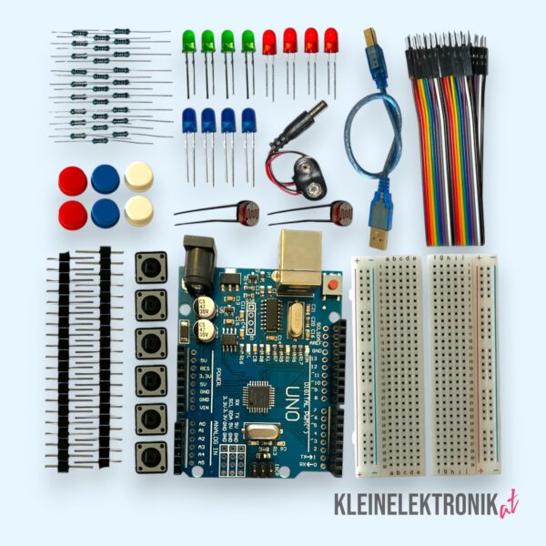 UNO R3 Starterkit – Komplettset mit Breadboards, LEDs, Tastern & USB-Kabel