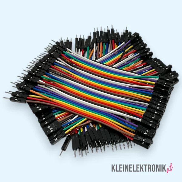 120-teiliges Jumper Wire Set – 10 cm | Buchse-zu-Buchse, Stecker-zu-Buchse, Stecker-zu-Stecker