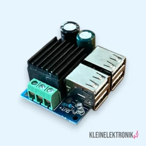 DC-DC Spannungswandler 9-20V auf 5V 4x USB Modul mit Kühlung