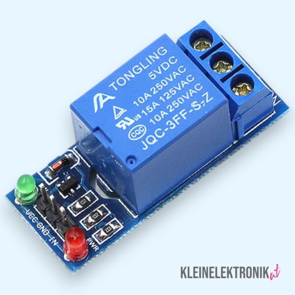 1-Kanal Relaismodul 5V – mit Optokoppler & Status-LEDs – Für Arduino, ESP32 & Raspberry Pi