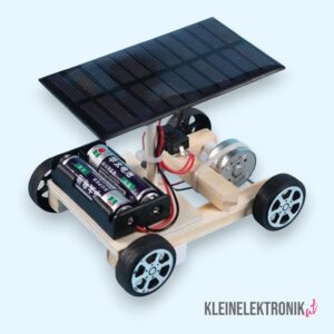 DIY Solar Auto Bausatz – Hybrid-Antrieb mit Solarpanel & Batterie, Lernspielzeug aus Holz
