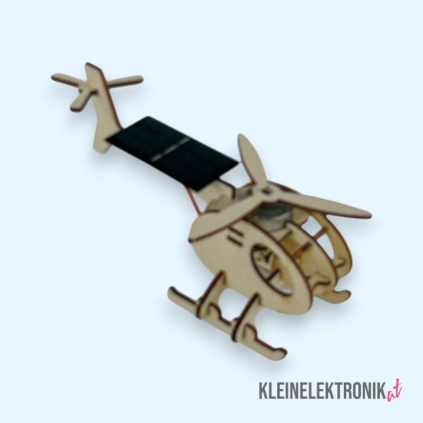 DIY Solar Helikopter Bausatz aus Holz – Lernspielzeug mit Solarantrieb ohne Batterien