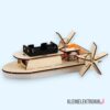 DIY Hovercraft Bausatz aus Holz – Sumpfboot mit Doppel-Propellerantrieb zum Basteln