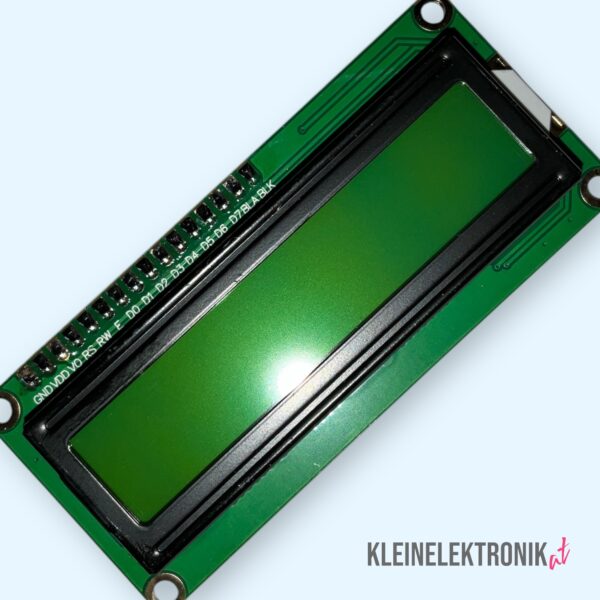 LCD 1602 Display (16x2 Zeichen) mit I2C Modul, grüner Hintergrund, für Arduino