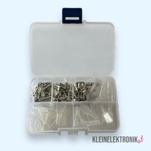 Flachstecker Kabelschuhe Sortiment 120-tlg. (2,8/4,8/6,3mm) mit Isolierhülsen in Sortimentsbox