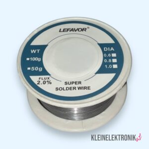 Lötzinn 100g Rolle (0.8mm) mit Flussmittelseele (2.0%) | Sn60/Pb40 für Elektronik