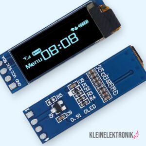 0,91 Zoll OLED Display Modul 128x32 Pixel I2C (IIC) Schnittstelle mit SSD1306-Treiber